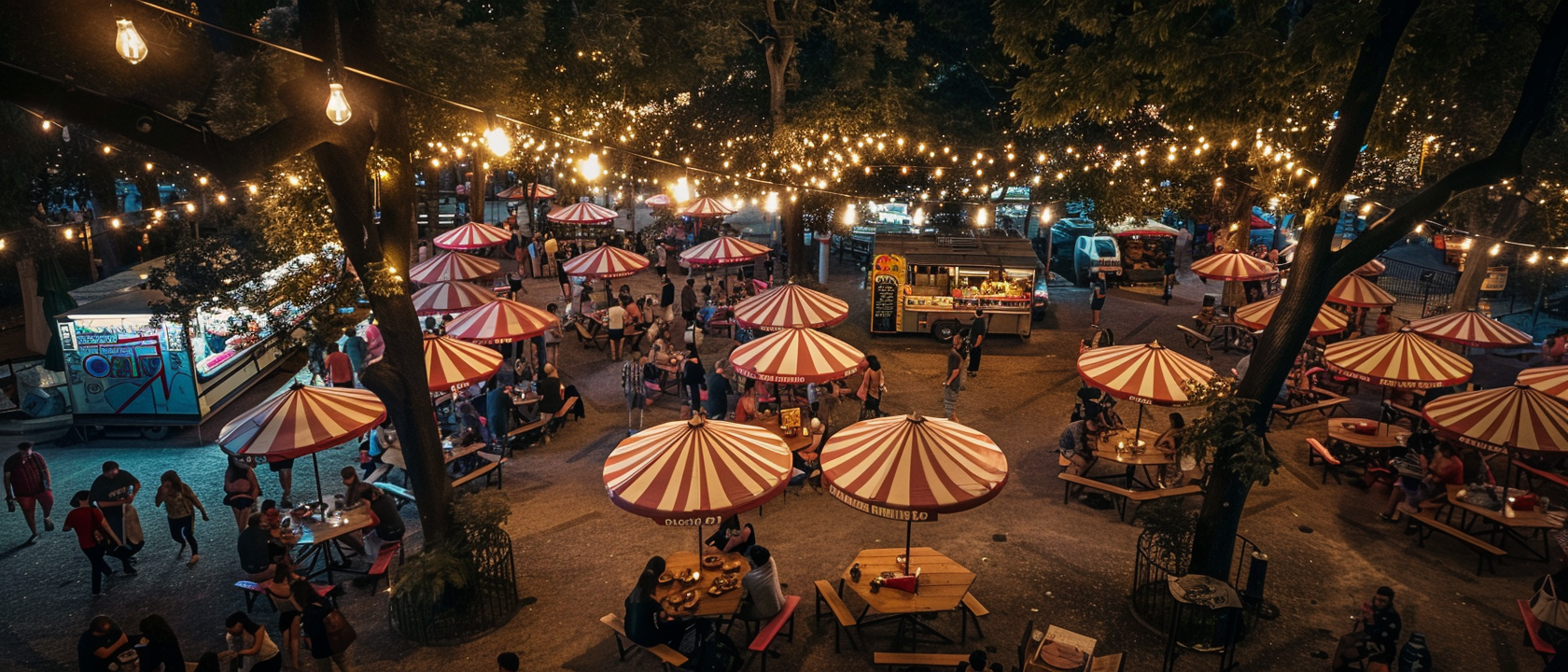 Night market from above 